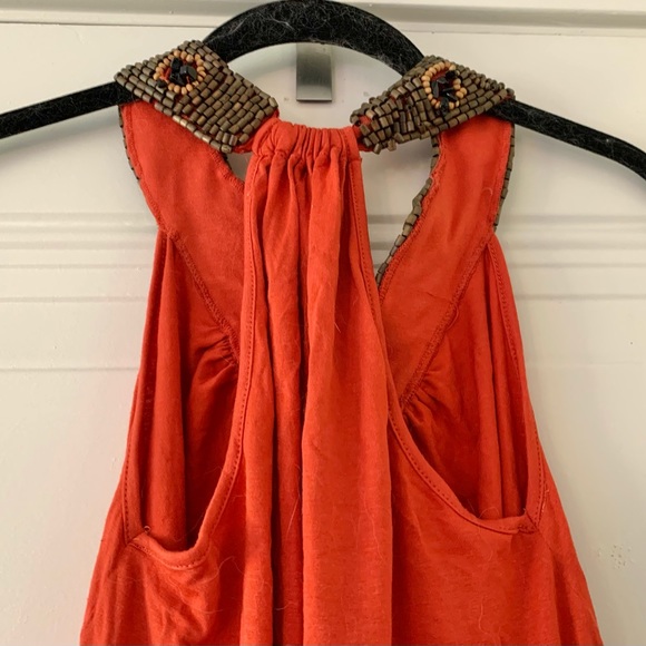Sophie Max Spice Racer Back Halter Top Wooden Beadwork Size S - Picture 3 of 4